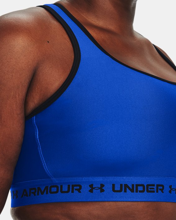Reggiseno sportivo UA Crossback Mid da donna, Blue, pdpMainDesktop image number 3